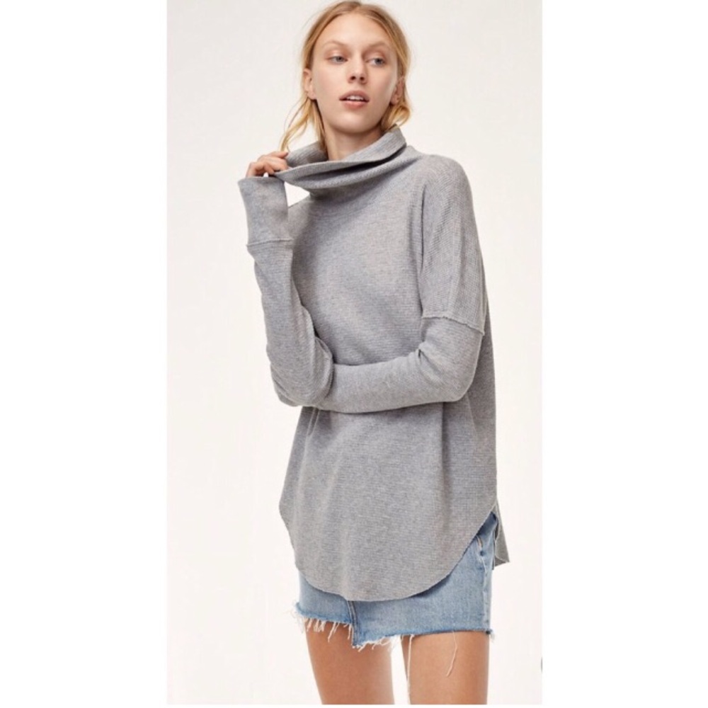 TNA thermal cowlneck lt grey xs s read